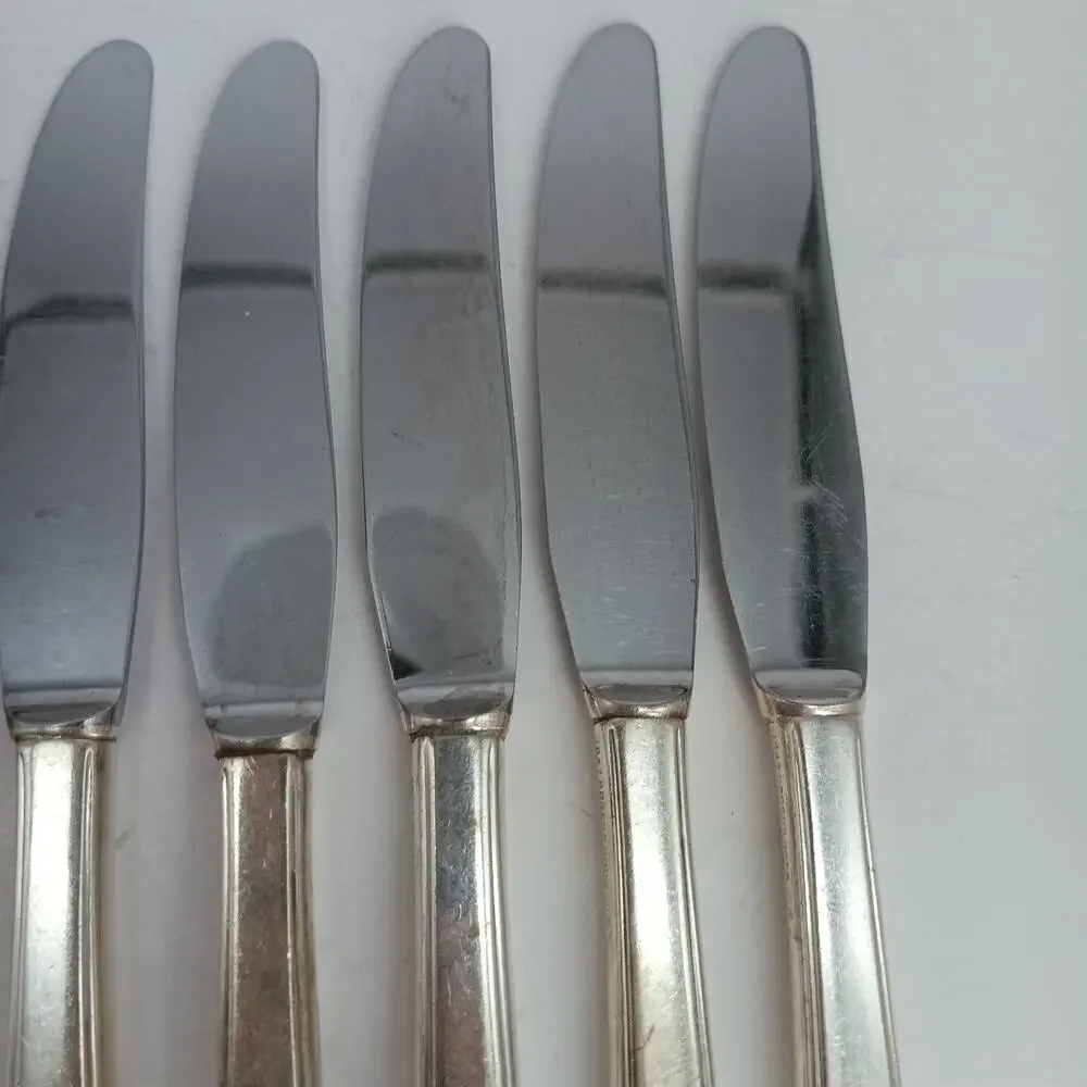 8X BK 1847 Rogers Bros IS International Silver Plate Lovelace Butter Knives